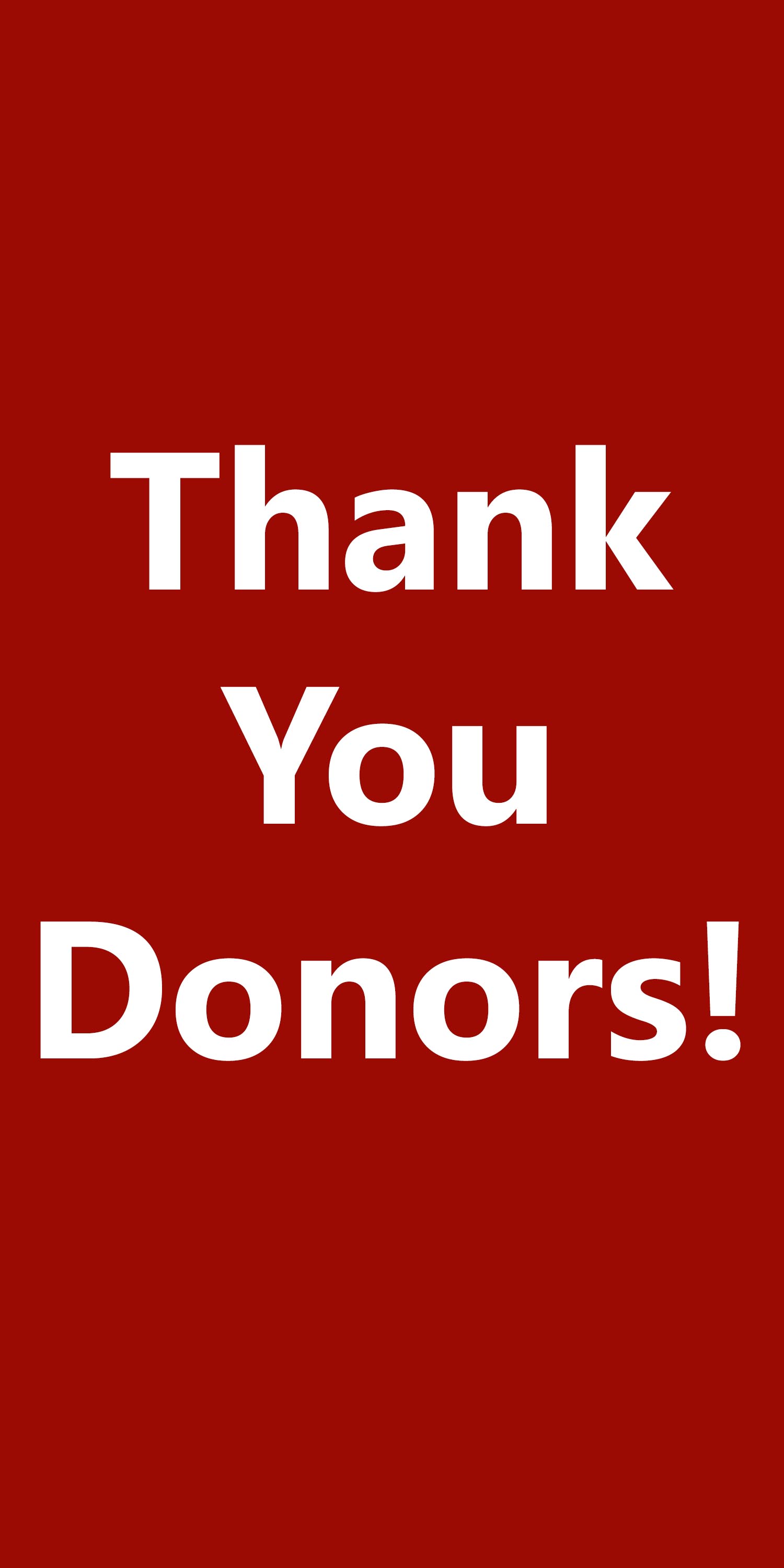 Thank you donors