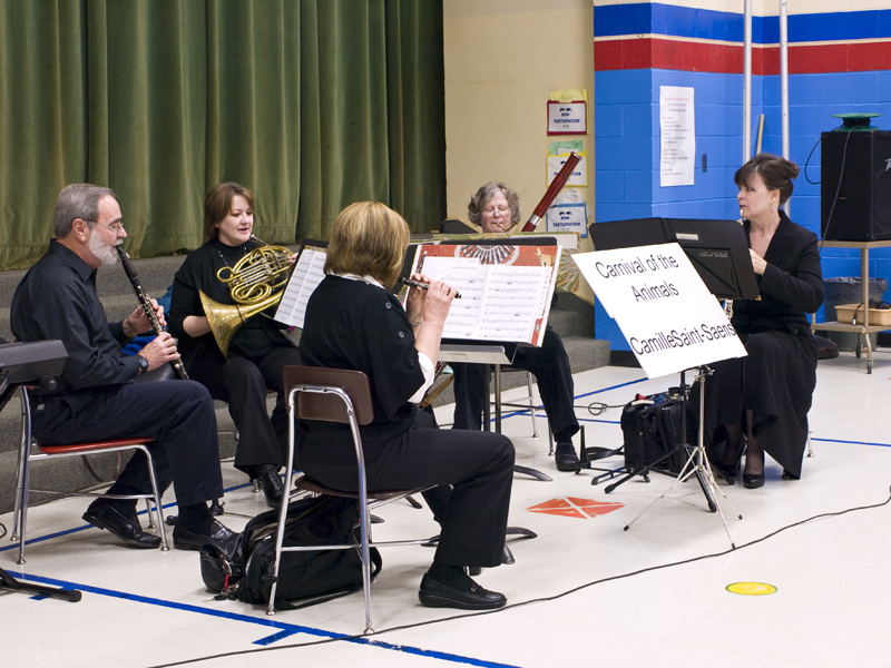 symphony members play Peter and the Wolf